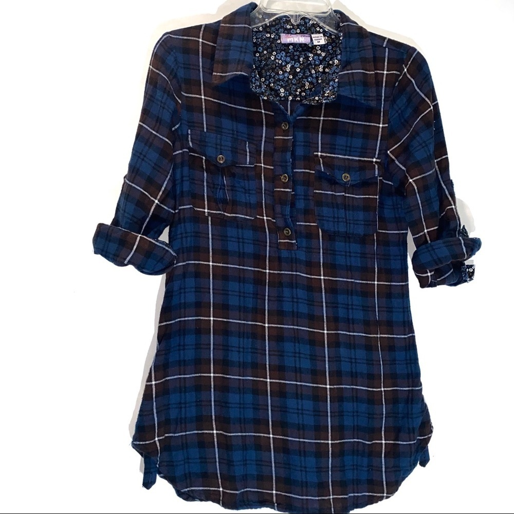 Love MKN Plaid Top Medium
